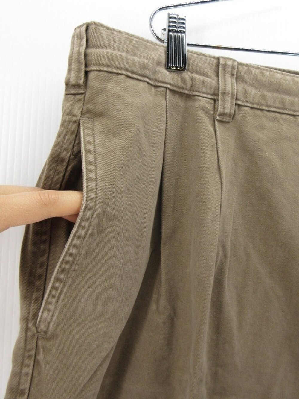 VTG Abercrombie & Fitch Pants 38X32 Chino Baggy 90s Pleated Trousers - Picture 3 of 11